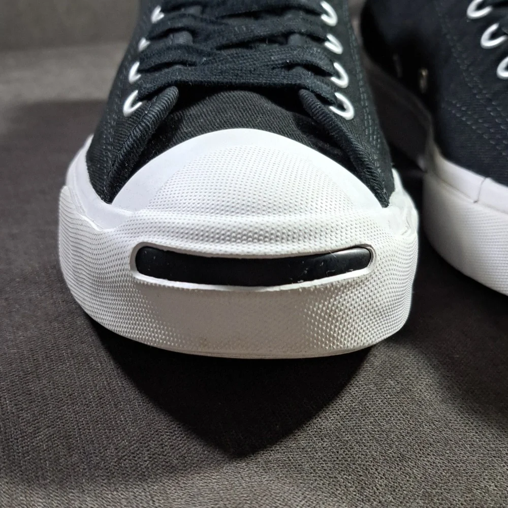 Converse Jack Purcell First In Class Low Top Black Canvas Sneakers VG US 6.5 - Picture 4 of 16